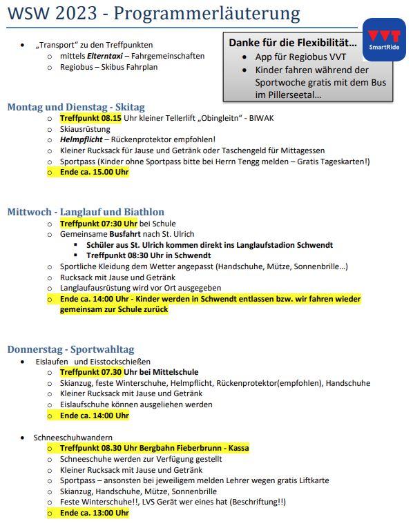 Programmerläuterung WSW23